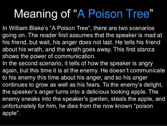 poison tree meaning